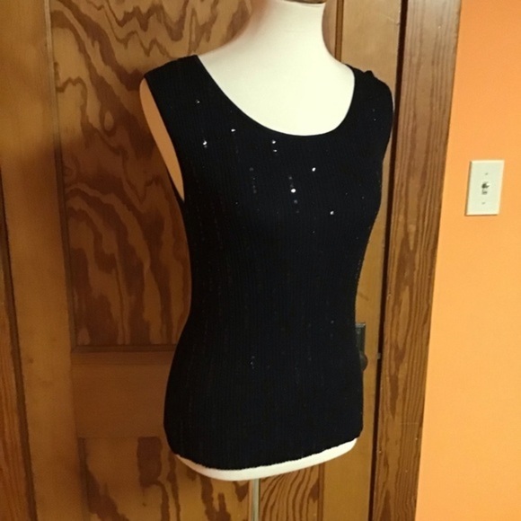 Vintage 90s Jaclyn smith sequined knit tank - Picture 5 of 6